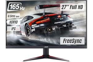 Acer Nitro VG270S monitor gamingowy, 27" (ekran 69 cm), Full HD, 165 Hz OC, 144 Hz, 2 ms (G2G), 2 x HDMI 2.0, DP 1.2a, HDMI/DP FreeSync Premium, czarny