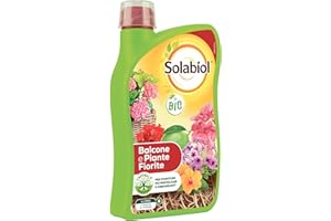 Solabiol Concime Liquido Biologico per Piante Fiorite con Tecnologia Natural Booster Stimola lo Sviluppo Radicale e dei Fiori, 1L
