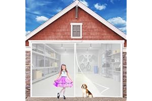 AMZBSGD Moustiquaire magnétique pour Portes, 180x215cm, Porte Moustique, Fermeture Automatique Rideau Porte Anti Insectes avec Aimants, installation facile, Personnalisable, Blanc