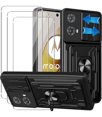 GOKEN Cover per Motorola Moto G73 5G, Custodia Flip PU Pelle TPU