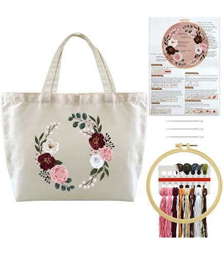 Produktbild von KEKEMEOW Stickerei Set Für Leinwand Tasche Handgefertigte Stickerei
