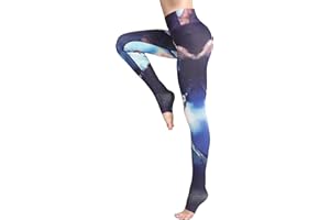 FLYILY Donna Leggings Sportivi Elastico Stampa Floreale Pantalone da corsa da donna Leggings a vita alta Pantaloni da yoga lunghi elasticizzati