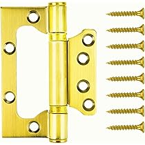 WELLOCKS Edelstahl Scharniere 3 Stück - 10x7.5cm 3mm Dick Für Schwere Türen
