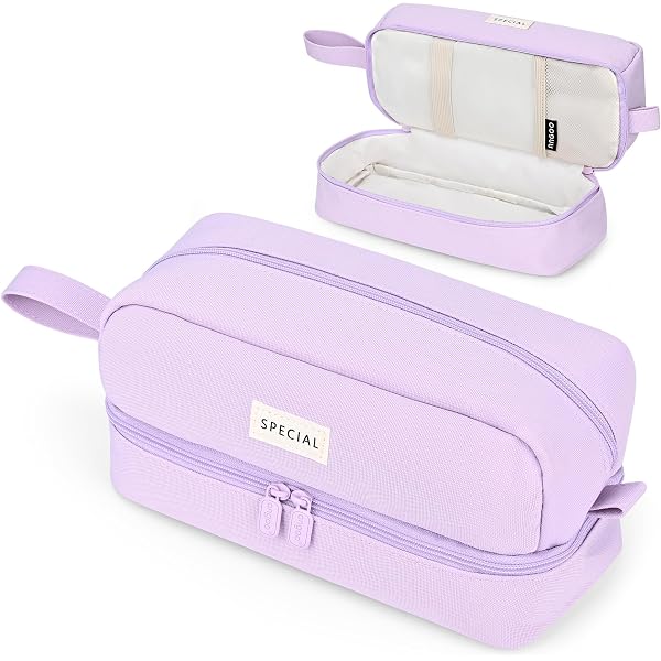 Astuccio Portamatite RXYY Con Rose Floreali - Grande Capienza, Pelle PU, Cerniera - Portapenne E Trucco Per Ragazze E Ragazzi - 4