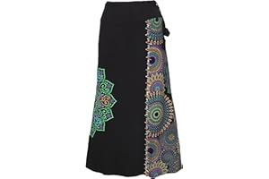 Guru-Shop - Falda larga para mujer con diseño de mandala