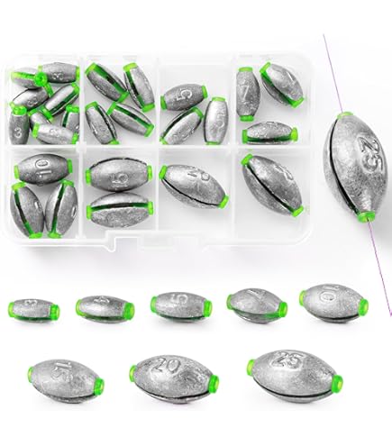 JENZI Drop-Shot Piombo Lungo Con Girella Speciale, Confezione Da 10, 3,0 G - Foto 5