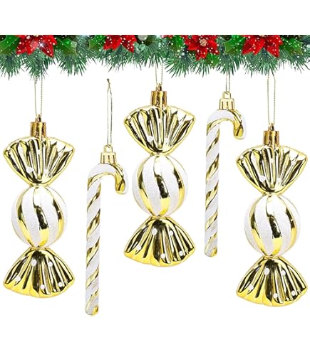 Orpelli Dorati Per Natale - Tecnologia Metal, Lucente E Realistico, Decorazione Festiva - Foto 5