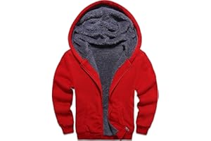LLdress Sudadera Niños Sudaderas con Cremallera Cálida Capucha Chaqueta Otoño con Caliente Chaquetas Invierno Ourdoor Forro Polar Pullover