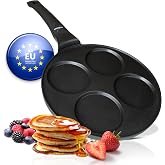 endusor Padella Pancake a induzione - Ø26cm padella per pancake antiaderente| Per Fornelli a Induzione Gas Ceramica Elettrici