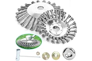 DAOXU Lot de 2 Brosse Debroussailleuse,Brosses à Mauvaises Herbes, Ouverture de 25,4mm Brosse Débroussailleuse