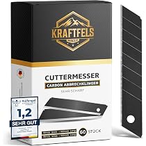 Craftelier Ersatzklingen Set – 10 Stück Für 13,7 Cm Profi-Cutter, 9 Mm Breit, Aus Kohlenstoffstahl, Inkl. Schutzhülle