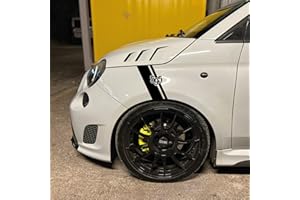PUMU ADESIVI COMPATIBILE CON 500 ABARTH 595 PARAFANGHI COFANO SCORPIONE TUNING SPORT (NERO)