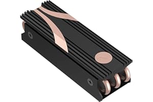 SABRENT SSD M.2 NVMe Heatsink with built-in screw, Aluminum m2 heatsink with thermal Silicone cooling Pads, NGFF SATA Heat Pipe Cooler fits PC, desktop computer, DIY computer builder, PS5 (SB-HTSK)