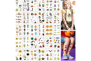 ZZRSYJ Halloween Tatuajes Temporales,30 Hojas Halloween Pegatinas Tattoo,Halloween Pegatinas Tatuajes,Pegatinas De Tatuajes De Halloween,para Disfraz Halloween o Carnaval Maquillaje Cosplay. (A)