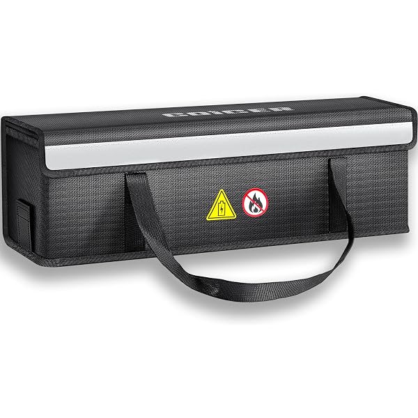 Wheeloo Sac de batterie ignifuge pour vélo électrique et batterie Lipo I avec fermeture velcro