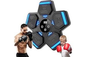 LOLBOX Music Boxing Machine, Interactive Rhythm Boxing Trainer with LED Lights and Bluetooth Speaker, Wall-Mount Punching Pad, Smart Fitness Home Workout Equipment for Adults and Kids