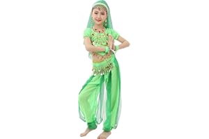 Astage Niña Carnaval Danza del Vientre Manga Corta para Halloween Wear