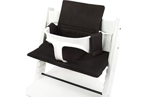 NINNA-NANNA BY BAMBINIWELT BAMBINIWELT Sitzkissen Auflage Bezug Ersatzkissen Kissen kompatibel mit Stokke Tripp Trapp Hochstuhl (org.dunkelbraun)