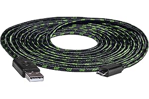 Snakebyte USB Mesh Charge Cable Pro Elite Controller - 4M - Black-Green (Xbox One/PS4) [Importación Inglesa]