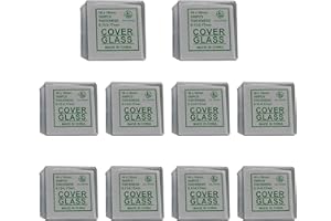 MUHWA 1000 pezzi di copertura in vetro Slips per microscopio, 18 x 18 mm, include 10 scatole x 100 pz/scatola