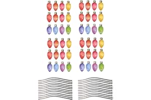 Pumpumly 72Pcs Christmas Reflective Car Magnets Set Colorful Bulb Light Magnets Christmas Lights Magnet with Wire for Christmas Garage Door Refrigerator Decoration