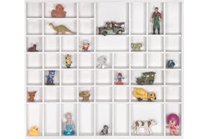 LAUBLUST Großer Setzkasten aus Holz - ca. 52 x 46 x 5 cm, Weiß FSC® - Holzregal mit 51 Fächern für Sammelstücke