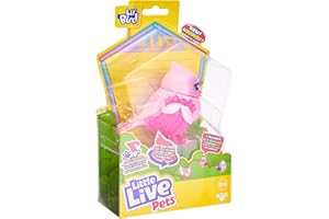 Little Live Pets Lil' Bird - Tiara Tweets - Coffret Individuel Bird, Nouveau Bird à tête Mobile avec Plus de 20 Chants d’Oiseaux. Il réagit au Toucher ! Multicolore 26028