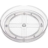 Amazon Basics - Lazy Susan, organizer trasparente girevole da 23 cm - Confezione da 2 pezzi