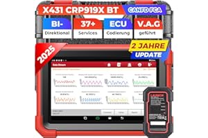 ‎LAUNCH LAUNCH X431 CRP919XBT Elite OBD2-Diagnosegerät, 2025 Drahtlos bidirektionale Scan-Tool, ECU-Codierung, 37+ Dienst, alle System-Diagnosescanner, FCA AutoAuth, V.A.G Guided, CANFD DoIP, 2 Jahre Update