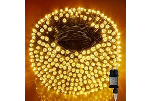 SINGCHUNGTE 52M 500LED Lichterkette Aussen, Lichterkette Außen Wetterfest 8 Modi IP44 Wasserdicht, Lichterkette Outdoor für Balkon Balcony Garten Terrasse Zaun Camping Tor Hof Party Hochzeit (Warmweiß)