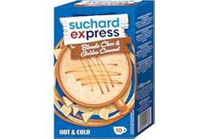 ‎SUCHARD EXPRESS Suchard Express Blonde Choc & Golden Caramel, Trinkschokolade, 10x 15g Sticks, einzelne Tassen-Portionen, Heiß & Kalt genießen