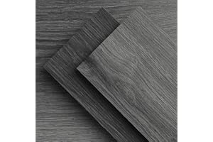 ATOPOSE GREEN SURFACE SOLUTIONS ATOPOSE Self Adhesive Vinyl Floor Planks - Two-Tone Slate Grey Wood Effect, 36pcs-6"×36" 5.02 m² of Coverage Waterproof & Easy DIY Installation for UK Homes Bedroom Living Room Kitchen