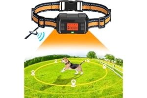 POIIOPY Clôture Anti-Fugue sans Fil GPS pour Chien Extérieur, Cloture Electrique pour Chien avec Puce D'amplification du Signal GPS de 3e Génération, IPX7 Étanche Collier GPS pour Chien, Rayon 1000m