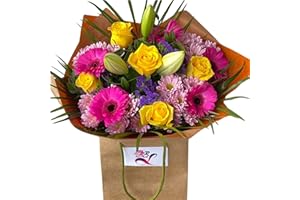 MORNING FLOWERS Spring Symphony Fresh Flowers Rose, Lily, Gerbera, Unique Birthday Gift—Expressions of Love Arrangement Occasion for anniversary, Thank you—celebrations, Autumn Wedding.