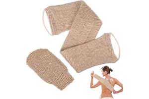 UINNOSSVC 2 panni per la schiena, per doccia, in fibra di bambù, scrub per la schiena, spazzola per la schiena, guanto esfoliante, spugna luffa, spugna per doccia, body scrubber luffa