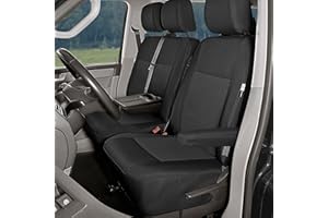 Accesorionline Fundas de Asiento para T5 T6-2-9plazas -100% A Medida caravelle multivan California Transporter Camper 4motion 4x4 (T6 Delanteras 1+2 con Mesa)