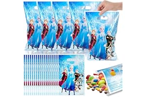 BGTLJKD Sacs Cadeaux, 50 Pièces Sacs Anniversaire Enfant, Sachets Anniversaire Garcon et Filles, Sacs de Cadeau Pochette Bonbon Anniversaire pour Enfants Fête D'anniversaire