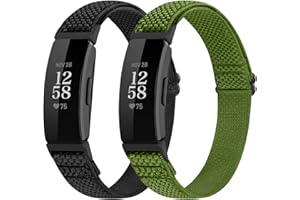 SHIJZWD Adjustable Elastic Watch Strap Compatible with Fitbit Inspire 3/Inspire 2/Inspire/Inspire HR/Fitbit Ace 3/Ace 2, Soft Breathable Nylon Sport Band Stretchy Replacement Wristband for Women Men