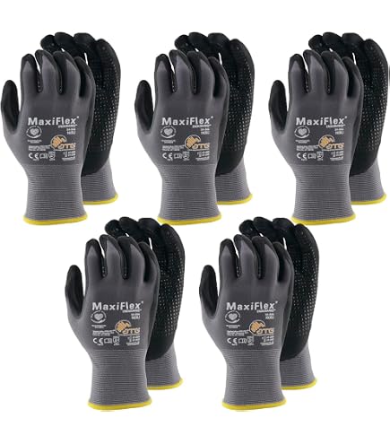 5 Paar) ATG Handschuhe 34-844 Montagehandschuhe MaxiFlex Endurance 5 x grau/schwarz 8 (M) Baumarkt