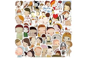 FEIDIAO Yoshitomo Nara Sticker Cute Nara Graffiti Decal Yoshitomo Figure Stickers for Tablet Cup Skateboard Bike Helmet Decoration 50pcs
