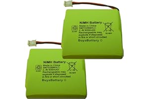 2 x New BuyaBattery Replacement Batteries for BT Verve 450 and 410 Cordless Phones 5M702BMX 2.4V 600mAh NiMH (Ni-MH)