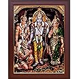 Garuda Photos : Sri Rama Pattabhishekam / Shri Ram Darbar Photo Frame / Sri Ram Parivar / Ram Pattabhishekam / Ram Pattabishagam / Sita Ram Pattabhishekam Photo / Sriram Sri Sita Rama Lakshmana Hanuman Parivaar / Sita Ramula Kalyanam Photo Frame (Regular 13 X 10 Inch)