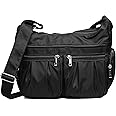 Volcanic Rock Shoulder Bag Corss-body Purse Waterproof Nylon Handbags with Zipper for Women