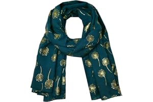 World of Shawls New Ladies Womens Glitter Foil Sparkle Print Scarf Scarves