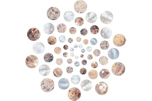 SUNNYCLUE 1 Box 60Pcs Natural Flat Round Seashells Pendant Mussel Shell Coin Drop Charm Beads 9mm/15mm/20mm/25mm/30mm/35mm Jewelry Making Supplies for Necklace Bracelet Earring Home Decoration