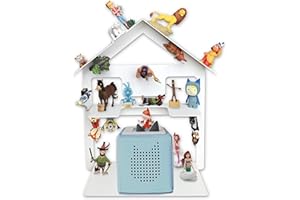 ‎LECKERHELFER AUTOMATISCH LECKER Leckerhelfer automatisch lecker Tux® Regal für die Tonie Box® Magnetfähig - passend für über 42 Tonies®, Ideales Tonie-Box® Zubehör für Jungs und Mädchen (Haus weiß)