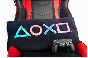 YREKO Cojín de Playstation Oficial Premium Gaming, de Material Ultra Suave, cómodo y Agradable de Cerradura, Logos Bordados, Regalo para Fan y Apasionado, 60 cm x 40 cm
