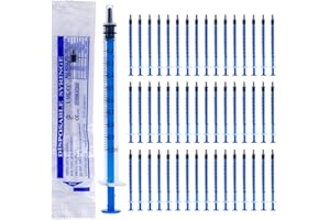 ‎SEWOKON 50 x 1ml Spritzen, Plastik 1 ml Spritzen, Spritze 1ml (Ohne Nadeln)