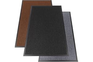 Decorator HOME Doormat Black 50 x 80 cm - Robust, Non-Slip Dirt Trapper Mat for Indoor and Outdoor Use - Absorbent Door Mat Made of Polypropylene and PVC