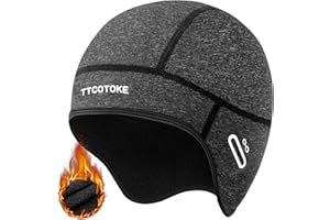 TTCOTOKE Fahrrad Mütze Winter Kinder, 2024 Wintermütze Unterhelm Mütze Fahrradhelm Kinder, Bike Warm Cap Winddichte, Fahrradmütze unter Helm für Alle Outdoor Aktivitäten, Kinder Unisex - Grau